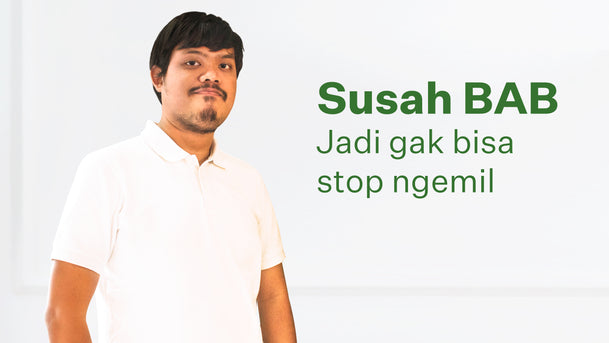 Gavrilo Sinaga, Susah BAB Jadi gak Bisa Stop Ngemil.